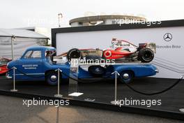 24.10.2009 Hockenheim, Germany,  Mercedes Benz commemorating 75 years of Silver Arrow. In the paddock there is large cross section of F1 cars and support cars throughout the years. - DTM 2009 at Hockenheimring, Hockenheim, Germany