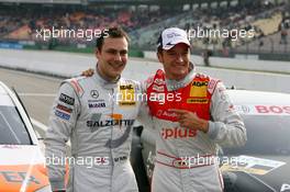 24.10.2009 Hockenheim, Germany,  The two championship contenders: Gary Paffett (GBR), Team HWA AMG Mercedes, Portrait  (2nd, left) and Timo Scheider (GER), Audi Sport Team Abt, Portrait (3rd, right) - DTM 2009 at Hockenheimring, Hockenheim, Germany