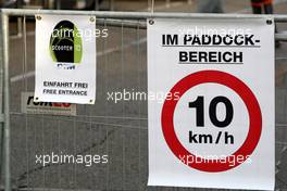 24.10.2009 Hockenheim, Germany,  Information signs in the paddock - DTM 2009 at Hockenheimring, Hockenheim, Germany