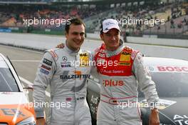 24.10.2009 Hockenheim, Germany,  The two championship contenders: Gary Paffett (GBR), Team HWA AMG Mercedes, Portrait  (2nd, left) and Timo Scheider (GER), Audi Sport Team Abt, Portrait (3rd, right) - DTM 2009 at Hockenheimring, Hockenheim, Germany