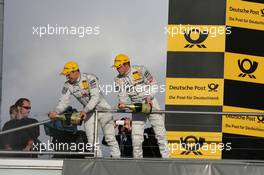 25.10.2009 Hockenheim, Germany,  Gary Paffett (GBR), Team HWA AG, AMG Mercedes C-Klasse, Paul di Resta (GBR), Team HWA AMG Mercedes, AMG Mercedes C-Klasse - DTM 2009 at Hockenheimring, Hockenheim, Germany