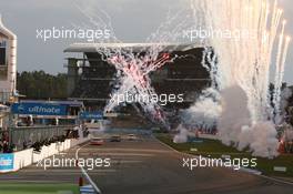 25.10.2009 Hockenheim, Germany,  DTM-Final with Gary Paffett (GBR), Team HWA AG, AMG Mercedes C-Klasse, Timo Scheider (GER), Audi Sport Team Abt Sportsline, Audi A4 DTM, Paul di Resta (GBR), Team HWA AMG Mercedes, AMG Mercedes C-Klasse - DTM 2009 at Hockenheimring, Hockenheim, Germany