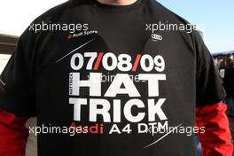 25.10.2009 Hockenheim, Germany,  Victory T-shirts of Audi - DTM 2009 at Hockenheimring, Hockenheim, Germany