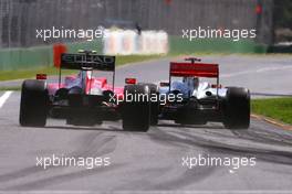 27.03.2009 Melbourne, Australia,  Kimi Raikkonen (FIN), Räikkönen, Scuderia Ferrari and Lewis Hamilton (GBR), McLaren Mercedes - Formula 1 World Championship, Rd 1, Australian Grand Prix, Friday Practice