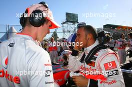 29.03.2009 Melbourne, Australia,  Lewis Hamilton (GBR), McLaren Mercedes - Formula 1 World Championship, Rd 1, Australian Grand Prix, Sunday Pre-Race Grid