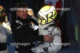 29.03.2009 Melbourne, Australia,  Ross Brawn (GBR) Brawn Grand Prix Team Principal with 1st place Jenson Button (GBR), Brawn GP - Formula 1 World Championship, Rd 1, Australian Grand Prix, Sunday Podium