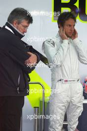09.03.2009 Barcelona, Spain,  Ross Brawn (GBR) Team Principal, Brawn GP and Jenson Button (GBR), Brawn GP, BGP - Formula 1 Testing, Barcelona