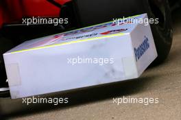 12.03.2009 Barcelona, Spain,  Toyota F1 Team front wing cover - Formula 1 Testing, Barcelona