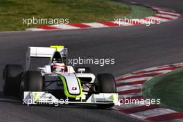 10.03.2009 Barcelona, Spain,  Rubens Barrichello (BRA), Brawn GP, BGP 001  - Formula 1 Testing, Barcelona