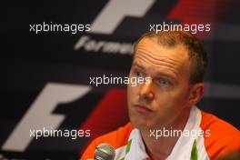 28.08.2009 Francorchamps, Belgium,  Simon Roberts (GBR), Force India F1 Team - Formula 1 World Championship, Rd 12, Belgian Grand Prix, Friday Press Conference