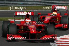 28.08.2009 Francorchamps, Belgium,  Kimi Raikkonen (FIN), Räikkönen, Scuderia Ferrari, Luca Badoer (ITA), Scuderia Ferrari - Formula 1 World Championship, Rd 12, Belgian Grand Prix, Friday Practice