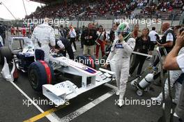 30.08.2009 Francorchamps, Belgium,  Nick Heidfeld (GER), BMW Sauber F1 Team - Formula 1 World Championship, Rd 12, Belgian Grand Prix, Sunday Pre-Race Grid