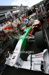 30.08.2009 Francorchamps, Belgium,  Giancarlo Fisichella (ITA), Force India F1 Team - Formula 1 World Championship, Rd 12, Belgian Grand Prix, Sunday Pre-Race Grid