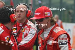 30.08.2009 Francorchamps, Belgium,  Kimi Raikkonen (FIN), Räikkönen, Scuderia Ferrari - Formula 1 World Championship, Rd 12, Belgian Grand Prix, Sunday Pre-Race Grid