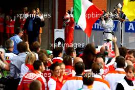 30.08.2009 Francorchamps, Belgium,  Winner, 1st, Kimi Raikkonen (FIN), Räikkönen, Scuderia Ferrari, F60 - Formula 1 World Championship, Rd 12, Belgian Grand Prix, Sunday Podium