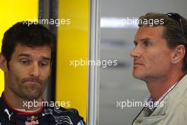 29.08.2009 Francorchamps, Belgium,  Mark Webber (AUS), Red Bull Racing, David Coulthard (GBR), Red Bull Racing, Consultant - Formula 1 World Championship, Rd 12, Belgian Grand Prix, Saturday Practice