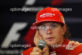 30.08.2009 Francorchamps, Belgium,  Kimi Raikkonen (FIN), Räikkönen, Scuderia Ferrari - Formula 1 World Championship, Rd 12, Belgian Grand Prix, Sunday Press Conference