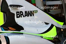 27.08.2009 Francorchamps, Belgium,  Brawn GP Engine cover - Formula 1 World Championship, Rd 12, Belgian Grand Prix, Thursday