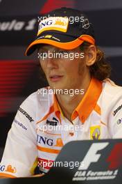 27.08.2009 Francorchamps, Belgium,  Romain Grosjean (FRA), Renault F1 Team - Formula 1 World Championship, Rd 12, Belgian Grand Prix, Thursday Press Conference