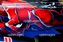 27.08.2009 Francorchamps, Belgium,  Scuderia Toro Rosso, Engine Cover - Formula 1 World Championship, Rd 12, Belgian Grand Prix, Thursday