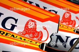 27.08.2009 Francorchamps, Belgium,  Renault F1 Team engine cover - Formula 1 World Championship, Rd 12, Belgian Grand Prix, Thursday