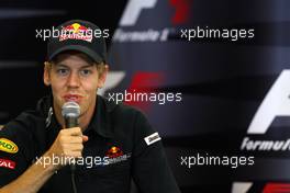 27.08.2009 Francorchamps, Belgium,  Sebastian Vettel (GER), Red Bull Racing - Formula 1 World Championship, Rd 12, Belgian Grand Prix, Thursday Press Conference