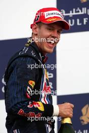 26.04.2009 Manama, Bahrain,  Sebastian Vettel (GER), Red Bull Racing - Formula 1 World Championship, Rd 4, Bahrain Grand Prix, Sunday Podium