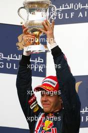 26.04.2009 Manama, Bahrain,  Sebastian Vettel (GER), Red Bull Racing  - Formula 1 World Championship, Rd 4, Bahrain Grand Prix, Sunday Podium