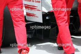 25.04.2009 Manama, Bahrain,  rear diffusor of Timo Glock (GER), Toyota F1 Team - Formula 1 World Championship, Rd 4, Bahrain Grand Prix, Saturday