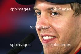 25.04.2009 Manama, Bahrain,  Sebastian Vettel (GER), Red Bull Racing - Formula 1 World Championship, Rd 4, Bahrain Grand Prix, Saturday Press Conference