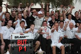 26.04.2009 Manama, Bahrain,  celebration shot of Jenson Button (GBR), Brawn GP  - Formula 1 World Championship, Rd 4, Bahrain Grand Prix, Sunday