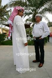 23.04.2009 Manama, Bahrain,  Abdulla bin Isa Al Khalifa and Bernie Ecclestone (GBR)  - Formula 1 World Championship, Rd 4, Bahrain Grand Prix, Thursday