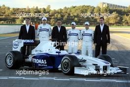 20.01.2009 Valencia, Spain, Walter Riedl (Managing Director), Robert Kubica (POL),  BMW Sauber F1 Team, Dr. Mario Theissen (GER), BMW Sauber F1 Team, BMW Motorsport Director, Nick Heidfeld (GER), BMW Sauber F1 Team, Christian Klien (AUT), Test Driver, BMW Sauber F1 Team, Markus Duismann (Head of Powertrain) - BMW Sauber F1.09 -  www.xpb.cc, EMail: info@xpb.cc - copy of publication required for printed pictures. Every used picture is fee-liable © Copyright: xpb.cc