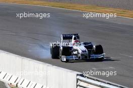 20.01.2009 Valencia, Spain, Robert Kubica (POL),  BMW Sauber F1 Team - BMW Sauber F1.09 is testing some systems for the start on teh straight - Shakedown -  www.xpb.cc, EMail: info@xpb.cc - copy of publication required for printed pictures. Every used picture is fee-liable © Copyright: xpb.cc