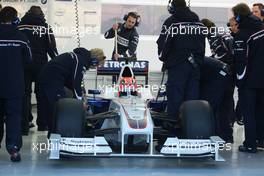 20.01.2009 Valencia, Spain, Robert Kubica (POL),  BMW Sauber F1 Team after his first installation lap - BMW Sauber F1.09 - Shakedown -  www.xpb.cc, EMail: info@xpb.cc - copy of publication required for printed pictures. Every used picture is fee-liable © Copyright: xpb.cc