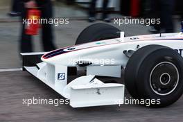 21.01.2009 Valencia, Spain, Technical detail, front wing, nose, Robert Kubica (POL),  BMW Sauber F1 Team - BMW Sauber F1.09 - Test day -  www.xpb.cc, EMail: info@xpb.cc - copy of publication required for printed pictures. Every used picture is fee-liable © Copyright: xpb.cc