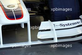 21.01.2009 Valencia, Spain, Technical detail, front wing, Robert Kubica (POL),  BMW Sauber F1 Team - BMW Sauber F1.09 - Test day -  www.xpb.cc, EMail: info@xpb.cc - copy of publication required for printed pictures. Every used picture is fee-liable © Copyright: xpb.cc