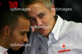 16.10.2009 Sao Paulo, Brazil,  Lewis Hamilton (GBR), McLaren Mercedes and Martin Whitmarsh (GBR), McLaren, Chief Executive Officer  - Formula 1 World Championship, Rd 16, Brazilian Grand Prix, Friday Practice