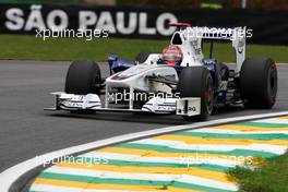 16.10.2009 Sao Paulo, Brazil,  Robert Kubica (POL),  BMW Sauber F1 Team - Formula 1 World Championship, Rd 16, Brazilian Grand Prix, Friday Practice