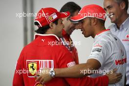 16.10.2009 Sao Paulo, Brazil,  Felipe Massa (BRA), Scuderia Ferrari, Lewis Hamilton (GBR), McLaren Mercedes - Formula 1 World Championship, Rd 16, Brazilian Grand Prix, Friday Press Conference