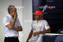 16.10.2009 Sao Paulo, Brazil,  Martin Whitmarsh (GBR), McLaren, Chief Executive Officer, Lewis Hamilton (GBR), McLaren Mercedes - Formula 1 World Championship, Rd 16, Brazilian Grand Prix, Friday Press Conference