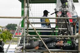 16.10.2009 Sao Paulo, Brazil,  Cameraman at work - Formula 1 World Championship, Rd 16, Brazilian Grand Prix, Friday Practice