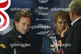 16.10.2009 Sao Paulo, Brazil,  Christian Horner (GBR), Red Bull Racing, Sporting Director, Sebastian Vettel (GER), Red Bull Racing - Formula 1 World Championship, Rd 16, Brazilian Grand Prix, Friday Practice