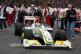 18.10.2009 Sao Paulo, Brazil,  Jenson Button (GBR), BrawnGP - Formula 1 World Championship, Rd 16, Brazilian Grand Prix, Sunday Pre-Race Grid