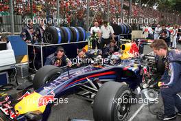 18.10.2009 Sao Paulo, Brazil,  Sebastian Vettel (GER), Red Bull Racing - Formula 1 World Championship, Rd 16, Brazilian Grand Prix, Sunday Pre-Race Grid
