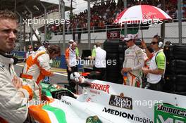18.10.2009 Sao Paulo, Brazil,  Adrian Sutil (GER), Force India F1 Team- Formula 1 World Championship, Rd 16, Brazilian Grand Prix, Sunday Pre-Race Grid
