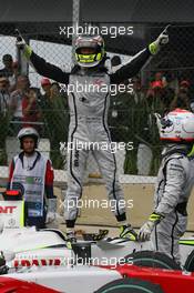 18.10.2009 Sao Paulo, Brazil,  Jenson Button (GBR), BrawnGP wins the world championship - Formula 1 World Championship, Rd 16, Brazilian Grand Prix, Sunday Podium