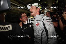 18.10.2009 Sao Paulo, Brazil,  Jenson Button (GBR), BrawnGP celebrates winning the world championship - Formula 1 World Championship, Rd 16, Brazilian Grand Prix, Sunday Podium