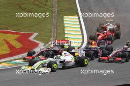 18.10.2009 Sao Paulo, Brazil,  Jenson Button (GBR), BrawnGP, BGP001- Formula 1 World Championship, Rd 16, Brazilian Grand Prix, Sunday Race