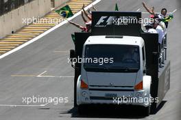 18.10.2009 Sao Paulo, Brazil,  Drivers parade - Formula 1 World Championship, Rd 16, Brazilian Grand Prix, Sunday